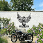 Custom Motorcycle Wheel Metal Signs Personalized Biker Name Sign Custom Garage - Image 5