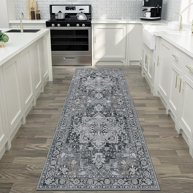 GENIMO 2x10 Runner Rugs for Hallway, Machine Washable Non Slip Vintage Rugs - Image 8