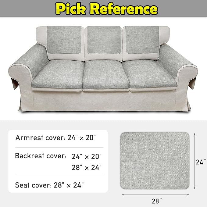Couch Arm Covers, Waterproof Armrest Cover - Image 6