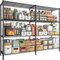 REIBII 61.7''W Storage Shelves Load 1220LBS Wire Shelving Unit 4 Tier Metal by REIBII