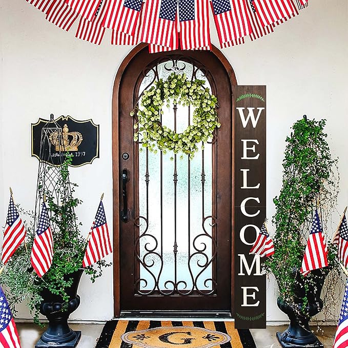 Tall Outdoor Welcome Sign, 6ft Brown Rustic Modern Farmhouse Welcome Sign - Image 7
