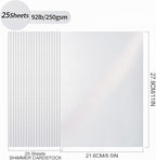 White Shimmer Cardstock Paper, 25 Sheets 250gsm/92Ib Pearlescent Paper - Image 2