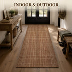 padoor-2x6 ft indoor outdoor runner rugs for entryway, close-up detail