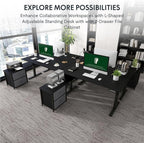 FLEXISPOT 63'' L Shaped Reversible Standing Desk - Image 9