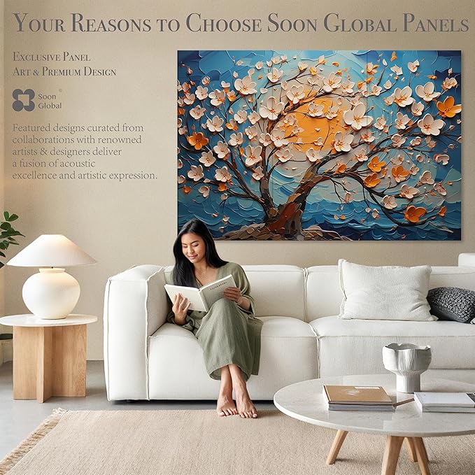 Soon Global Acoustical Wall Panels, 72 X 48 Inches Art Acoustic Panels - Image 6