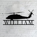 Personalized Metal Airplane Wall Art, Airplane Name Sign, Customized Pilot Name by Unknown