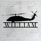 Personalized Metal Airplane Wall Art, Airplane Name Sign, Customized Pilot Name by Unknown