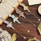 4Pcs Fantasy Sword Bookmarks for Books Journals Planners, Cool Forth Wing Metal - Image 2