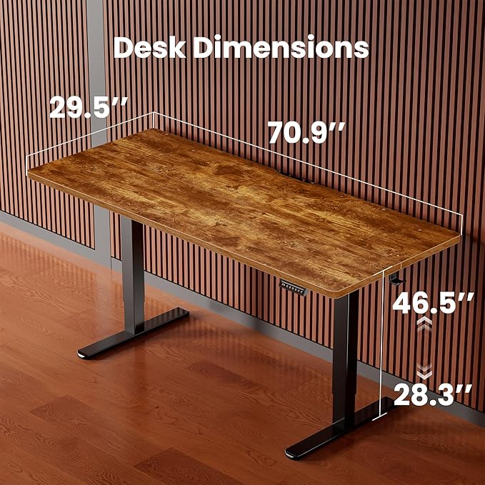 ErGear Electric 71 x 30 inch Standing Desk Workstation, Large Sit Stand up Desk - Image 3