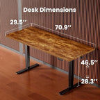 ErGear Electric 71 x 30 inch Standing Desk Workstation, Large Sit Stand up Desk - Image 3