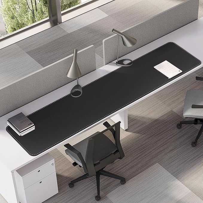 Mydours PU Leather Desk Mat, 74.8"x15.7" Ultra Large Desk Pad, Waterproof - Image 3