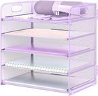 Letter Tray Paper Organizer 5-Tier Desk Organizer File Organizer Paper Holder by Sinboun
