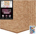 Bouiexye Felt Cork Board Tiles 6 Pack Grey Brown Boards 12"x12" by LooksForwardtoSeeingYou