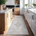 GENIMO 2'6"x10 Runner Rugs for Hallway, Machine Washable Non Slip Vintage Retro - Image 3