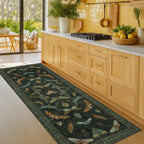 hazo haus washable insect 2x6 runner rug for, front angle view
