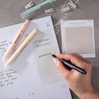 DiverseBee 50 Sheets Pastel Transparent Sticky Notes, 3x3” Clear Sticky Tabs - Image 5