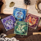 Fantasy Fourth Wings Dragon Bookmarks -4 Designs: Fire Red, Ice Blue, Thunder - Image 9