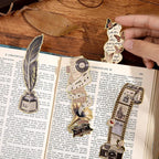 4pcs Vintage Bookmarks for Reading Women & Men, Unique Pretty Cute Metal Book - Image 2