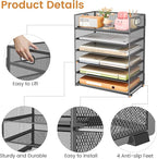 Subekyu 6-Tier Desk Paper Organizer, Desktop File Letter Tray - Image 5