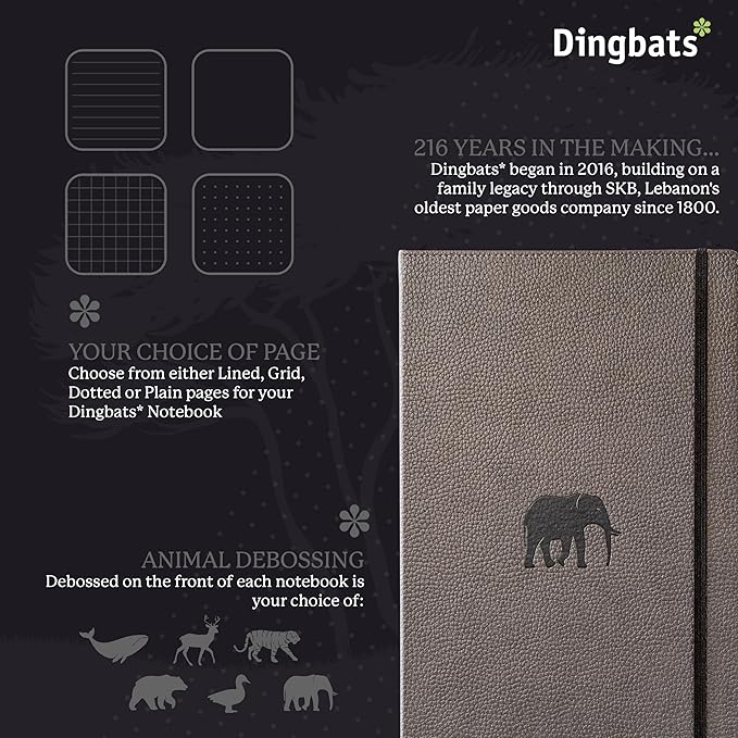 Dingbats* - Wildlife Plain Extra Large A4 Notebook - PU Leather Hardcover - Image 2