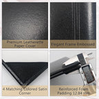GraduationMall 11"x14" Smooth Padded Diploma Cover Certificate Holder Black - Image 3
