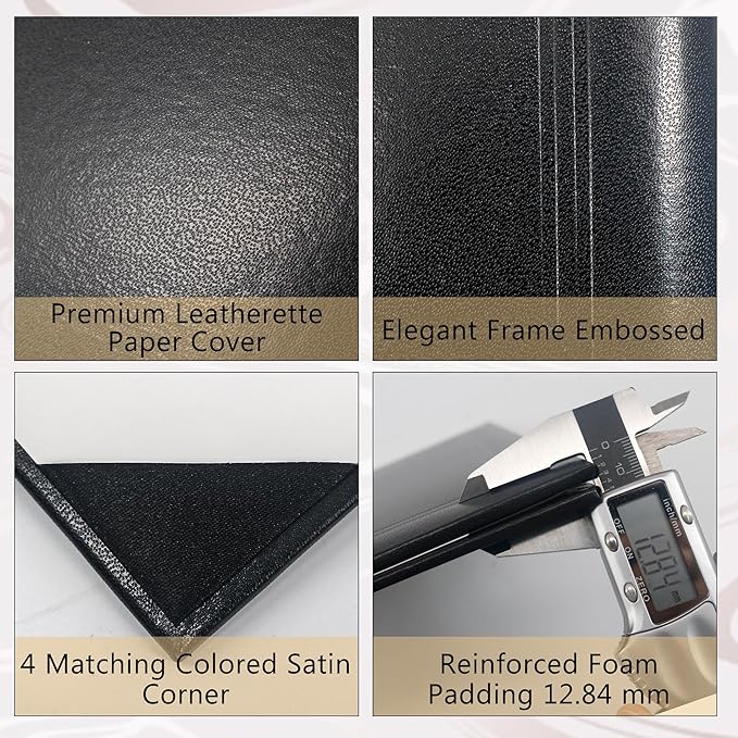GraduationMall 11"x14" Smooth Padded Diploma Cover Certificate Holder Black - Image 3