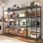 REIBII 78.4" W Storage Shelves Load 1500LBS, Metal Shelving 4-Tier Wire - Image 7