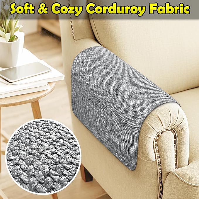 Couch Arm Covers, Waterproof Armrest Cover - Image 4