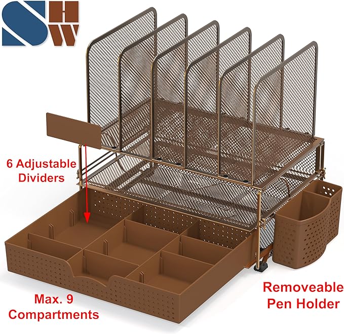 Simple Houseware Mesh Desk Organizer - Image 3