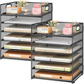 Subekyu 2-Pack 6-Tier Paper Tray Organizer by SUBEKYU