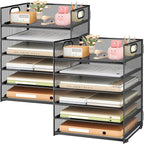 Subekyu 2-Pack 6-Tier Paper Tray Organizer by SUBEKYU