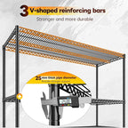 REIBII 2560LBS Storage Shelves 55.5"W Metal Shelving Unit 4 Tier Wire Shelving - Image 9