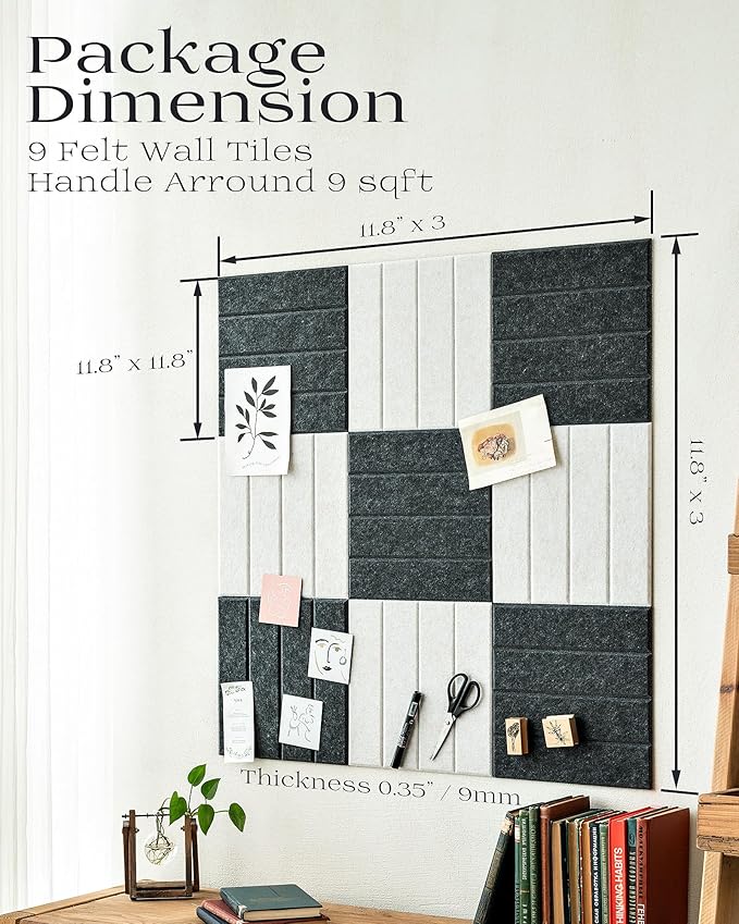 Felt Bulletin Board Wall Tiles, Modular Acoustic Panels - Image 5