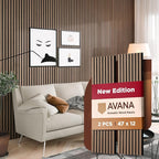 Avana Acoustic Wood Wall Panels – 47.2 X 12.6 Inch Smoke Walnut Acoustic Panels by AvanaHome