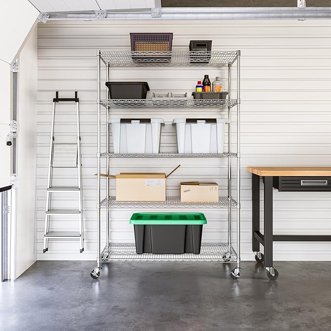 Seville Classics UltraDurable Heavy Duty NSF Solid Steel Wire Rack Storage Unit - Image 2