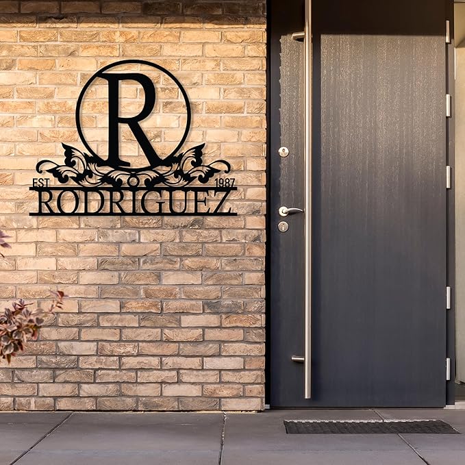 Personalized Metal Name Signs, Split Letter Monogram Wall Art Decor, Durable - Image 5