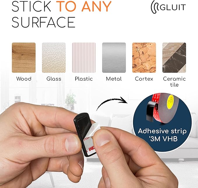 GLUIT Adhesive Desktop Cable Organizer 15 Slots Versatile Cord Holders Wire - Image 3