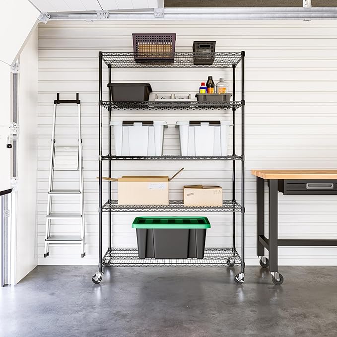 Seville Classics UltraDurable Heavy Duty NSF Solid Steel Wire Rack Storage Unit - Image 4