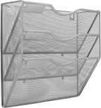 EasyPAG Hanging Wall File Organizer, 3 Pocket Wall Mounted Mail Organizer by EasyPAG