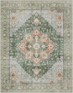 GENIMO 7x10 Area Rugs for Living Room, Machine Washable Non Slip Vintage Rugs - Image 7