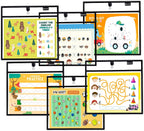 Magnetic Dry Erase Pockets by Two Point (10-Pack) - Landscape - Black Dry Erase Pocket Sleeves, Job Shop Ticket Holders, Clear Paper Sleeves Protectors, Magnetic Pouch