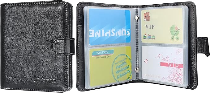 Wisdompro Business Card Book Organizer, Premium PU Leather Wallet Name Credit - Image 2