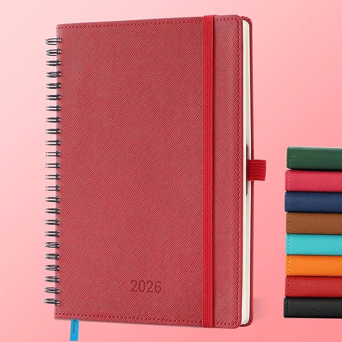 IN-LUXPRO Planner 2026 Daily Weekly and Monthly, 12 Months Spiral Bound by IN-LUXPRO