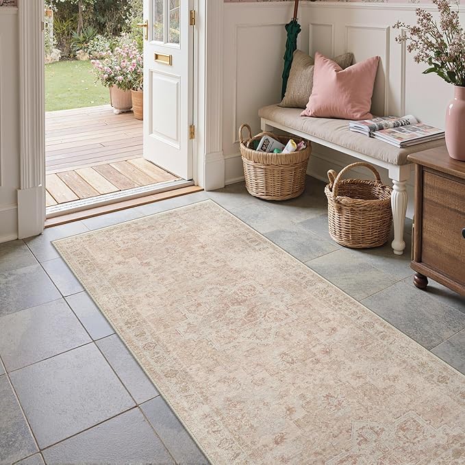 GENIMO Runner Rug 2'6"x6 Machine Washable Non Slip Vintage Hallway Runner Rug - Image 8