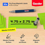 GAUDER Magnetic Dry Erase Labels | 30x Magnetic Labels | 30x Dry Erase Magnets - Image 2