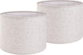 Set of 2 Drum Lampshades for Table, Floor & Bedside Lamps