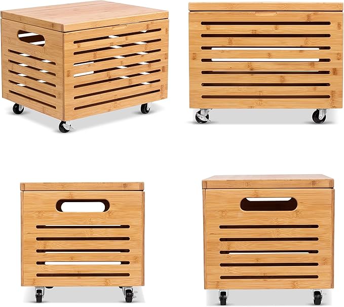 BIRDROCK HOME Rolling File Storage Organizer Box - Image 6