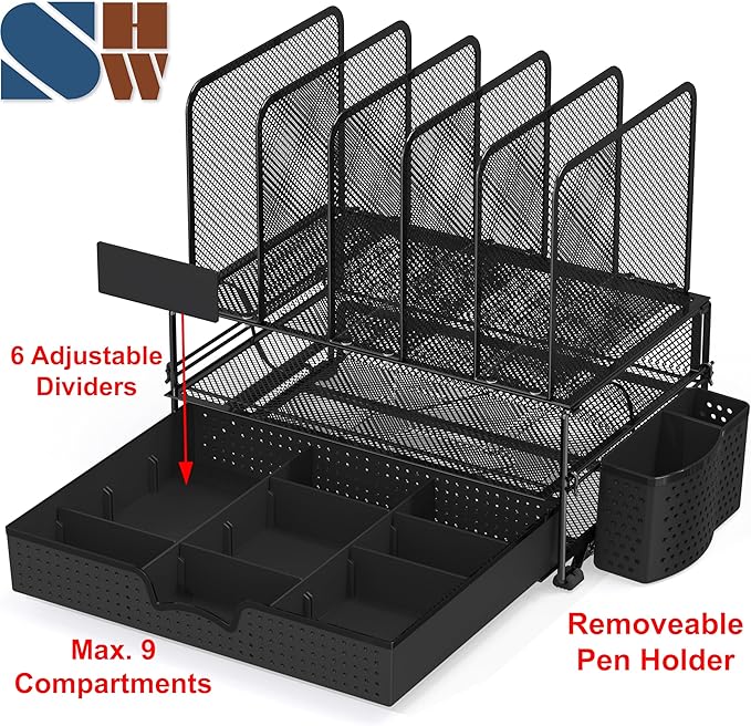 SIMPLE HOUSEWARE Mesh Desk Organizer - Image 3
