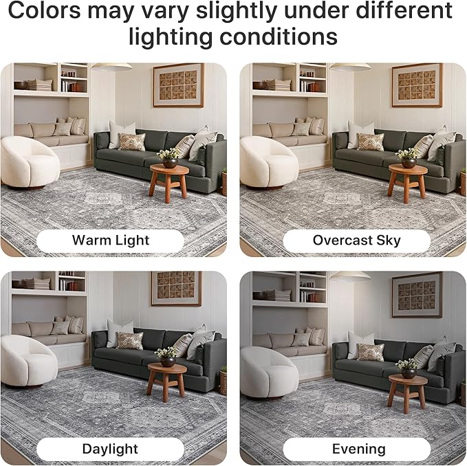 GENIMO Runner Rug 2x7 Non Slip Machine Washable Hallway Runner Rug, Low Pile - Image 7