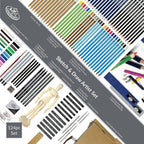royal & langnickel 124-piece sketching and drawing easel showing dimensions